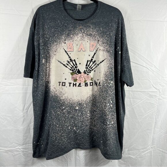 3 For $20 "Bad To The Bone" Graphic Tee 0064 - Picture 1 of 7